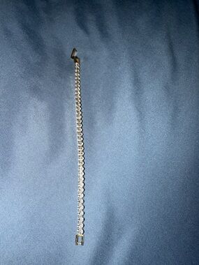 Gold-Tone Crystal Tennis Bracelet - Clear Stones